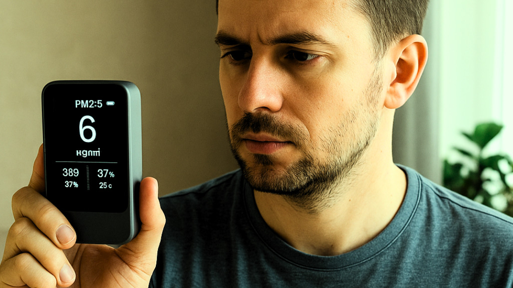 Monitoring air with a air quality reader